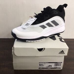 Adidas Own The Game 3 Mens Basketball Sneaker White Black Size 10.5 New High Top